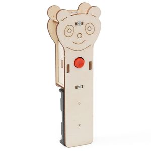 Kit de montage électronique DIY de lampe torche en bois OKYN-G5768 pour enfants, cadeau d'anniversaire - Product Image 3