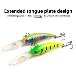 <span class=keywords><strong>Esca</strong></span> <span class=keywords><strong>Artificiale</strong></span> Galleggiante Tipo Minnow <span class=keywords><strong>con</strong></span> Lingua Lunga 10cm, Vibrante, <span class=keywords><strong>con</strong></span> Ami, per <span class=keywords><strong>Pesca</strong></span> <span class=keywords><strong>in</strong></span> Acqua Dolce e Salata, per Spigola e Pesci Testa di Serpente - Product Image 5