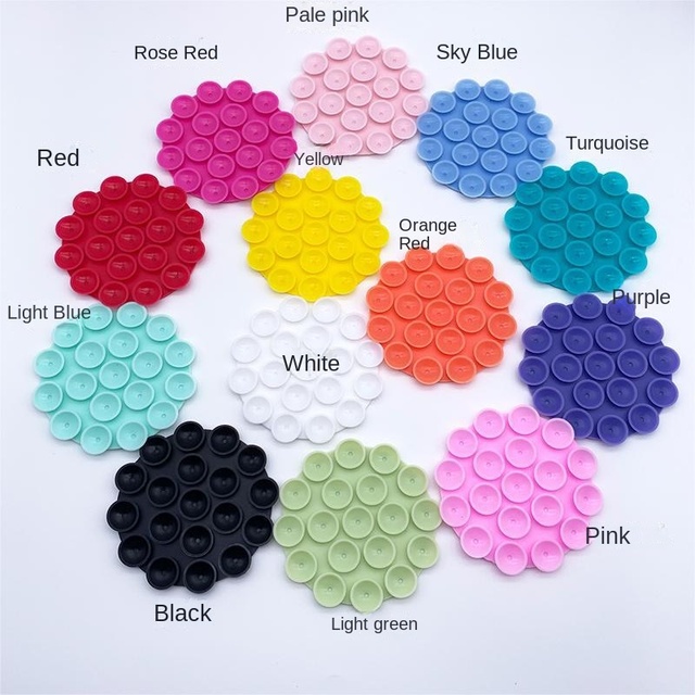 Round 19 Silicone Suction Cup Diameter 70MM Thick Adhesive Non-Slip Mobile Phone Bracket Easy to Clean Silicone Phone Holder Cup