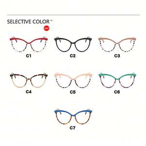 Gafas Ópticas con Logotipo Personalizado, Montura TR90 Vintage 2025, Transparentes, Anti Luz Azul, Doble Color, Ojo de Gato, para Mujer - Product Image 6