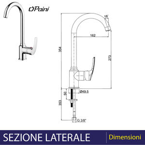 อ่างล้างจานแบบก้านเดี่ยวชุบโครเมี่ยม2หัวพ่นแรงดึงสูง - Product Image 3