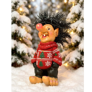 Estatua Vikinga Nórdica Personalizada de Alta Calidad, Recuerdo de Islandia y Noruega, Figura de Troll de Resina 3D, Adorno Navideño - Product Image 1