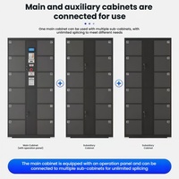 Casier intelligent électronique sécurisé pour colis et livraisons, armoire de retrait autonome pour services express et supermarchés