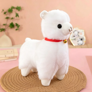 ตุ๊กตาแกะอัลปาก้าการ์ตูนน่ารักขนาดเล็ก บรรจุใยฝ้าย PP คุณภาพสูง ของเล่นตุ๊กตาขนนุ่มแบบสั่งทำพิเศษ บรรจุในถุง OPP ขายส่ง - Product Image 4