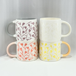 Perfect Quality Eco-friendly Ceramic Floral Coffee Mug-Dishwasher & Microwave Safe Reusable Stoneware for Brewing Tea - Product Image 1