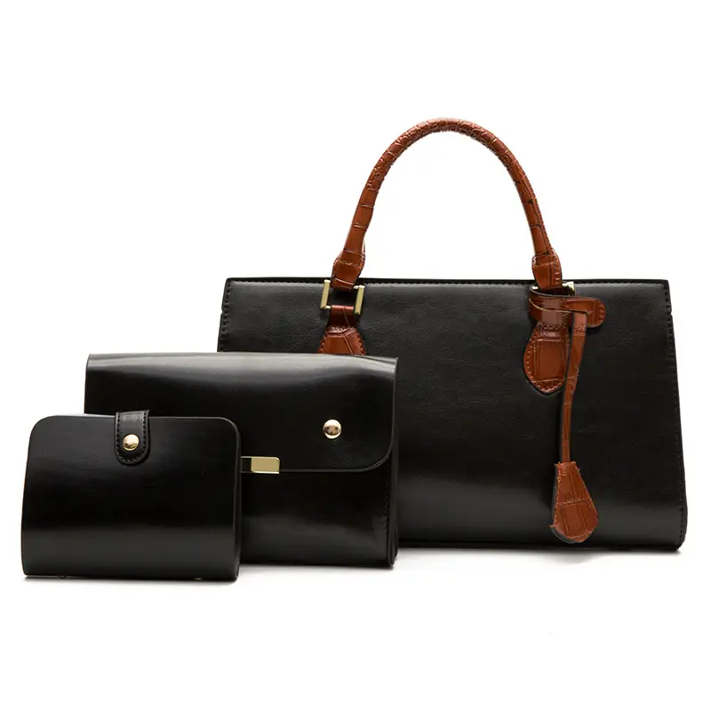 2ndr marka moda kadın el çantası setleri 3 adet adet bayan el çantaları ve cüzdan setleri