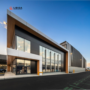 Almacén de Acero Americano de 700 m² con Puerta de Vidrio, Taller Comercial de Acero de Buena Calidad, Fábrica de Gran Envergadura - Product Image 5