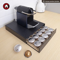 Organisateur moderne en métal pour capsules K-Cup, Dolce Gusto, Nespresso, support pour 30 capsules, support pour dosettes de café, tiroir de rangement
