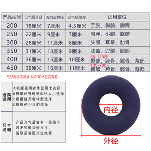 Inflatable Pressure Relief <b>Cushion</b> <b>Round</b> 38cm Outer Diameter For Hips And Back Support - Product Image 1
