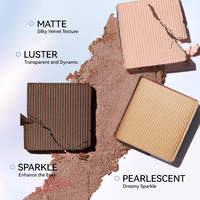 Palette de fards à paupières 4 couleurs personnalisée OEM, couleur riche et veloutée, fini mat et scintillant, polyvalente et longue tenue