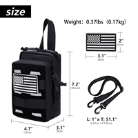 Pochette pour trousse de premiers soins Molle avec logo personnalisé découpée au laser pour l'extérieur pochette verticale tactique sac EDC pour outils de camping