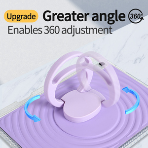 Étui pour iPad avec support rotatif à 360°, coque transparente pour tablette avec emplacement pour stylet, texture antidérapante, anti-chute pour iPad 10e et 11e génération - Product Image 2