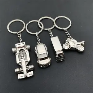 Werbe Souvenir Mini 3D Silber Auto benutzer definierte Logo Key Chain