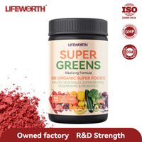 Poudre de superaliments verts Lifeworth OEM, marque privée, supplément protéiné pour smoothie, superaliment vert