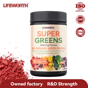 Lifeworth OEMオーガニックスーパーフードグリーンパウダー自社ブランドプロテインスムージーグリーングリーンスーパーフードサプリメント - Product Image 3