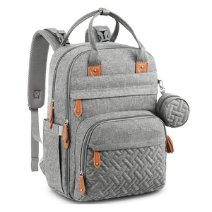 BESTWILL ensemble de <span class=keywords><strong>sac</strong></span> à dos à couches imperméables haute capacité Logo imprimé fourre-tout maman utilisation en plein air en gros <span class=keywords><strong>sac</strong></span> à couches <span class=keywords><strong>fonctionnel</strong></span> momie - Product Image 2