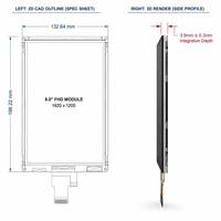 Modul LCD IPS FHD 8.0 Inci 1200x1920 BOE 350 Nits MIPI 45 PIN Layar Sentuh AF Tablet Industri Genggam Driver GT9271
