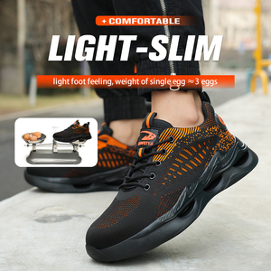 OEM Classic Summer Breathable Sports <b>Work</b> <b>Shoes</b> Lightweight Fly-woven Boots <b>Mens</b> Safety Labor <b>Shoes</b> With Steel Toe Customized - Product Image 6