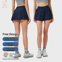 Neues, individuelles Logo, Sommer-Sportkleid für Tennis, Golf, Yoga, OEM, Freizeit-Sportrock, Polyester, wasserdicht, atmungsaktiv, Trainingsrock