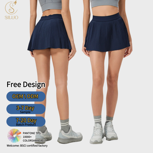 Nuevo Vestido Deportivo de Verano con Logotipo Personalizado para <span class=keywords><strong>Tenis</strong></span>, Golf y Yoga, Falda Deportiva Informal OEM para Gimnasio, Falda de Entrenamiento Transpirable e Impermeable de Poliéster - Product Image 1