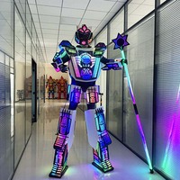 Armure de danse robotique LED lumineuse pour adultes, combinaison lumineuse personnalisée pour discothèque, mariage, spectacle sur scène