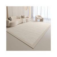 Tapis de salon de style nordique couleur crème, absorbant l'eau, antidérapant, pour canapé et table basse, durable, motif géométrique, cristal