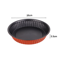 Moule à gâteau et à tarte rond en métal jetable, résistant à la chaleur, compatible four et lave-vaisselle, en acier épais, pour usage domestique et en cuisine