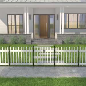 Clôture en vinyle blanc, clôture en PVC, installation facile sans creuser <span class=keywords><strong>pour</strong></span> jardin et cour - Product Image 2