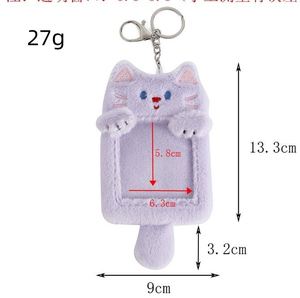 Kawaii Girls Plush Kpop Photocard Llavero Cute Cartoon Penguin Cat Mini Photo Album Llavero Tarjeta ID Credit Band Card Protector - Product Image 3