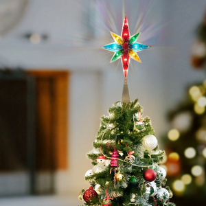 Décoration de sommet d'arbre de Noël en fer forgé, étoile dorée pour le sommet de l'arbre, accessoires pour créer une ambiance festive à <span class=keywords><strong>la</strong></span> maison - Product Image 2