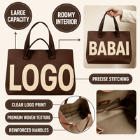 Sac fourre-tout en tricot jacquard avec logo personnalisé, double poignée, sac de transport tendance pour femmes, cadeau boutique, promotion de vente au détail