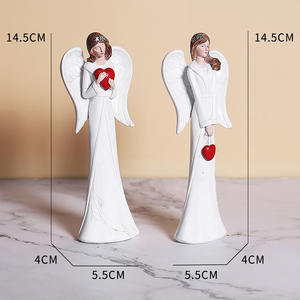 Ornements d'Ange Amour Nordique, Figurines d'Ange Fille en Résine, Artisanat de Fée, Cadeau de Mariage, Décoration d'Intérieur - Product Image 5