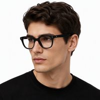 Montures de lunettes vintage en acétate unisexe, forme carrée arrondie, monture complète, lunettes optiques tendance