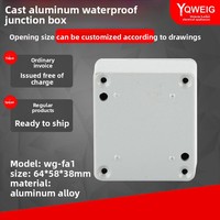 Boîtier en aluminium moulé sous pression avec revêtement en poudre FA1/WG-FA1, boîte de jonction 64x58x35mm, étanchéité des câbles extérieurs