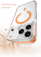 Étuis de téléphone portable magnétiques transparents antichoc anti-jaunissement de luxe, haute qualité et uniques, en TPU+PC, pour 17 18 Pro Max Air Lens Protector