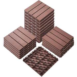 Carreaux de sol carrés extérieurs en plastique à grain de bois - Product Image 5