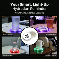 Sous-verres LED à design moderne avec minuterie, étanches, lumineux, avec rappel de boisson et logo personnalisé pour les activités de marque et les événements