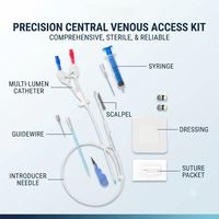 Kit de cathéter veineux central à double lumière jetable (CVC) – Instruments chirurgicaux stériles pour usage vétérinaire en soins intensifs canins