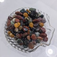 Vente en gros de copeaux de pierre de jaspe océanique naturelle pour la guérison, artisanat en cristal en vrac pour la décoration