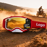Lunettes de motocross avec logo personnalisé, lunettes de moto tout-terrain, lunettes de moto anti-vent et anti-UV, lunettes de course MX