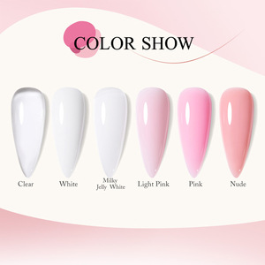 6 Color Solid Poly Gel 8ml Painless Crystal <b>Nail</b> <b>Extension</b> Gel Quick Builder UV Sculpting Gel for <b>Nail</b> Salon Supplies DIY - Product Image 4