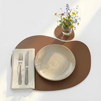 Set de table contemporain en similicuir PU écologique, imperméable et anti-taches, idéal pour hôtels et restaurants, 44*30cm
