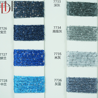 High Quality 100% Handmade Knitted 7-Needle Ultra-Dense Dyed Polyester Double Twist Fancy Sequins Yarn Dihong Brand Model