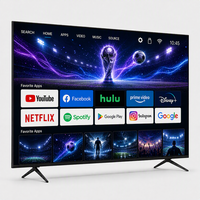 Téléviseur LED intelligent Android 15 de 85 pouces 4K UHD sans cadre avec WiFi, Bluetooth, télécommande vocale, DVB-T2/S2, ISDB-Tb, OEM, ODM