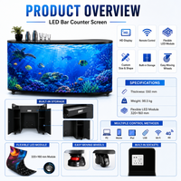 Cabine DJ portable avec écran LED vidéo, indice de protection IP44, pour centres commerciaux et magasins de détail