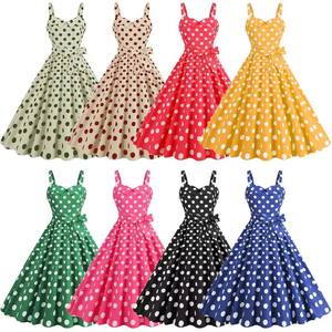 <span class=keywords><strong>Robe</strong></span> midi élégante pour femmes, rose à pois, style A, nouvelle <span class=keywords><strong>robe</strong></span> d'été, style <span class=keywords><strong>Hepburn</strong></span>, années 1950, 1960, vintage, col halter, rockabilly, rétro, <span class=keywords><strong>robe</strong></span> de soirée - Product Image 2