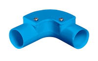 Raccord coudé en PVC bleu ignifuge pour l'inspection électrique, destiné aux projets électriques et aux décorations intérieures