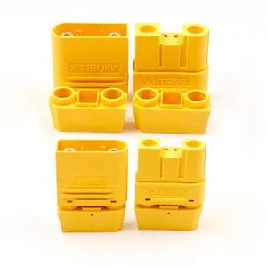 XT120(2+2) Connector 60A Large Current Gold-Plated Banana Plug Male Female Sheathed with Signal Pin for RC UAV FPV Drone charge