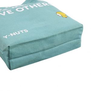 Sac de transport à bandoulière, pochette en coton sur mesure, sac fourre-tout en toile imprimé couleur avec logo personnalisé - Product Image 4