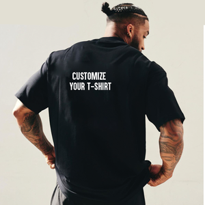 T-Shirt in Cotone 100% all'Ingrosso, Maglietta Personalizzata per Uomo, Nera Oversize a Maniche Lunghe con Design Semplice e Stampa Logo Personalizzata - Product Image 2
